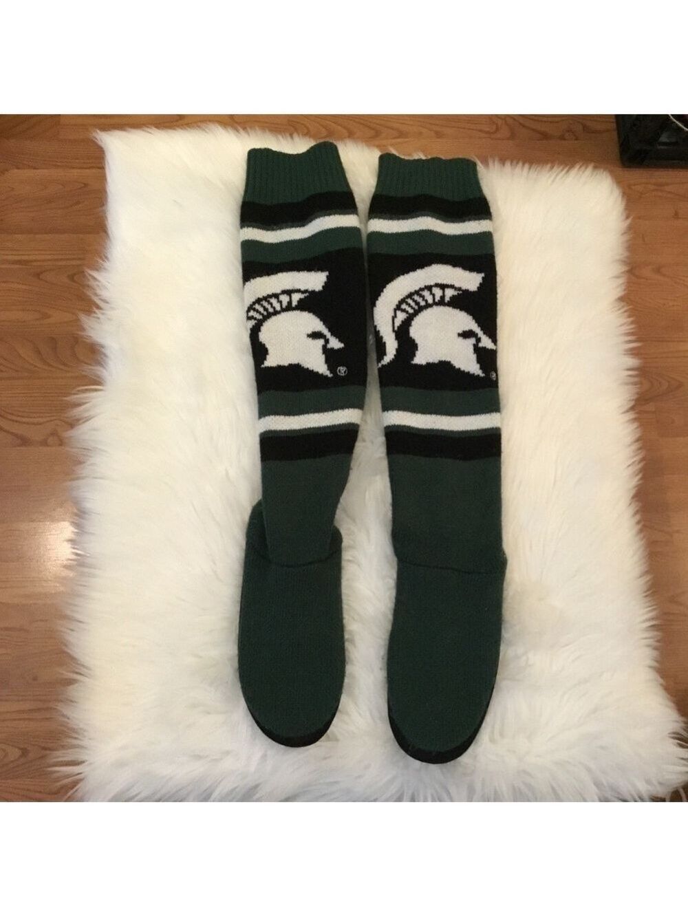 Michigan State Spartans sweater sock slippers